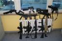 Sichergestellte Waffen. Foto: PD Stralsund